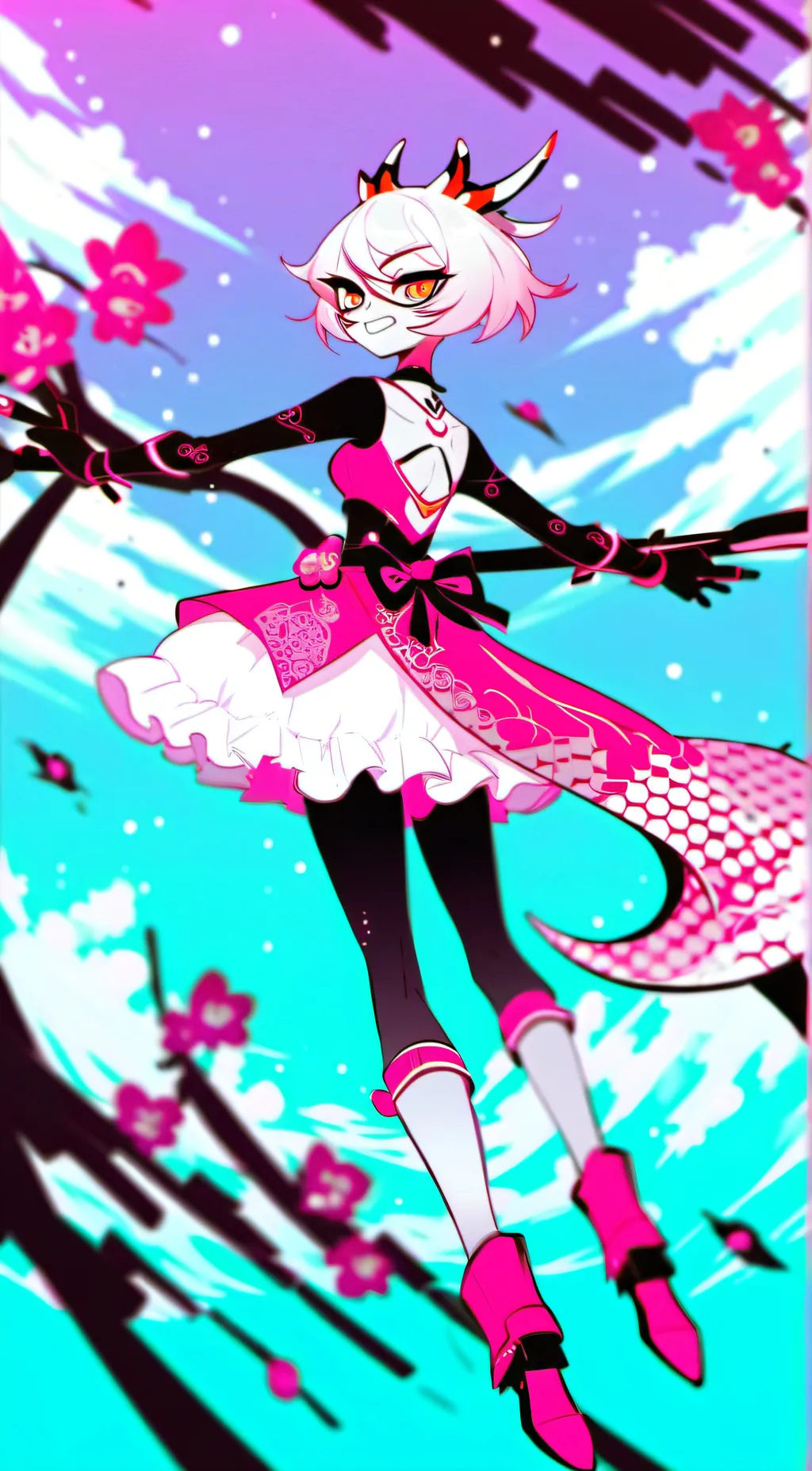 ai character: hh angel  background