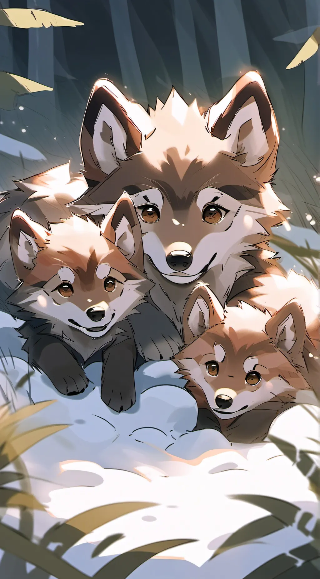 ai character: YOUR WOLF CUBS! :] background