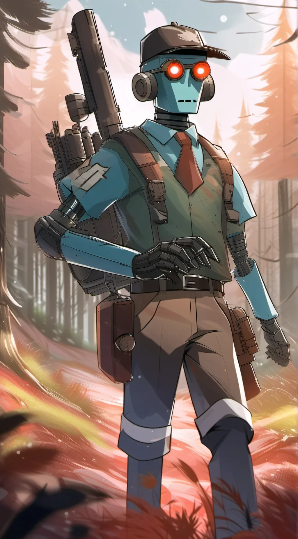 ai character: Robot scout tf2 background