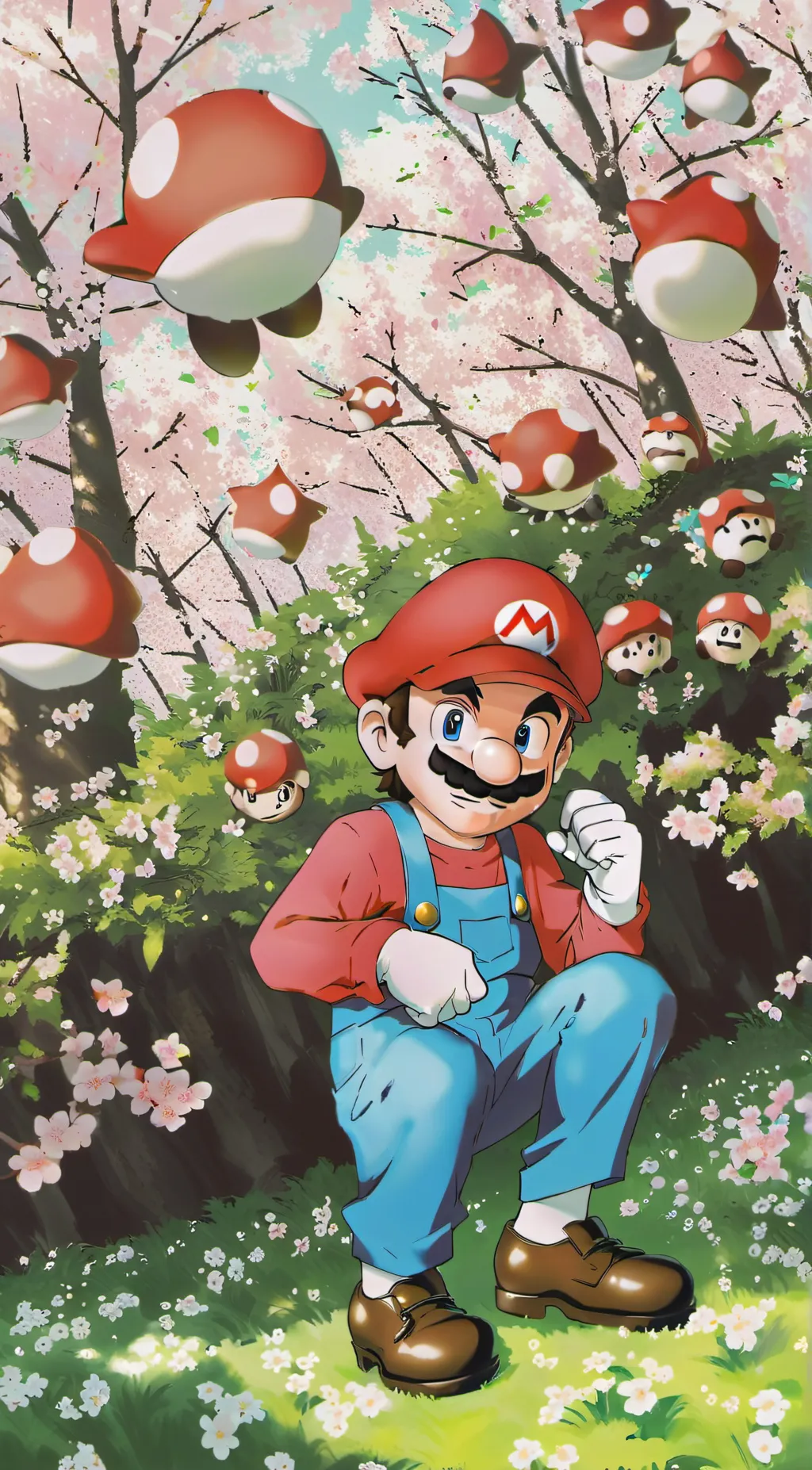 ai character: Mario  background