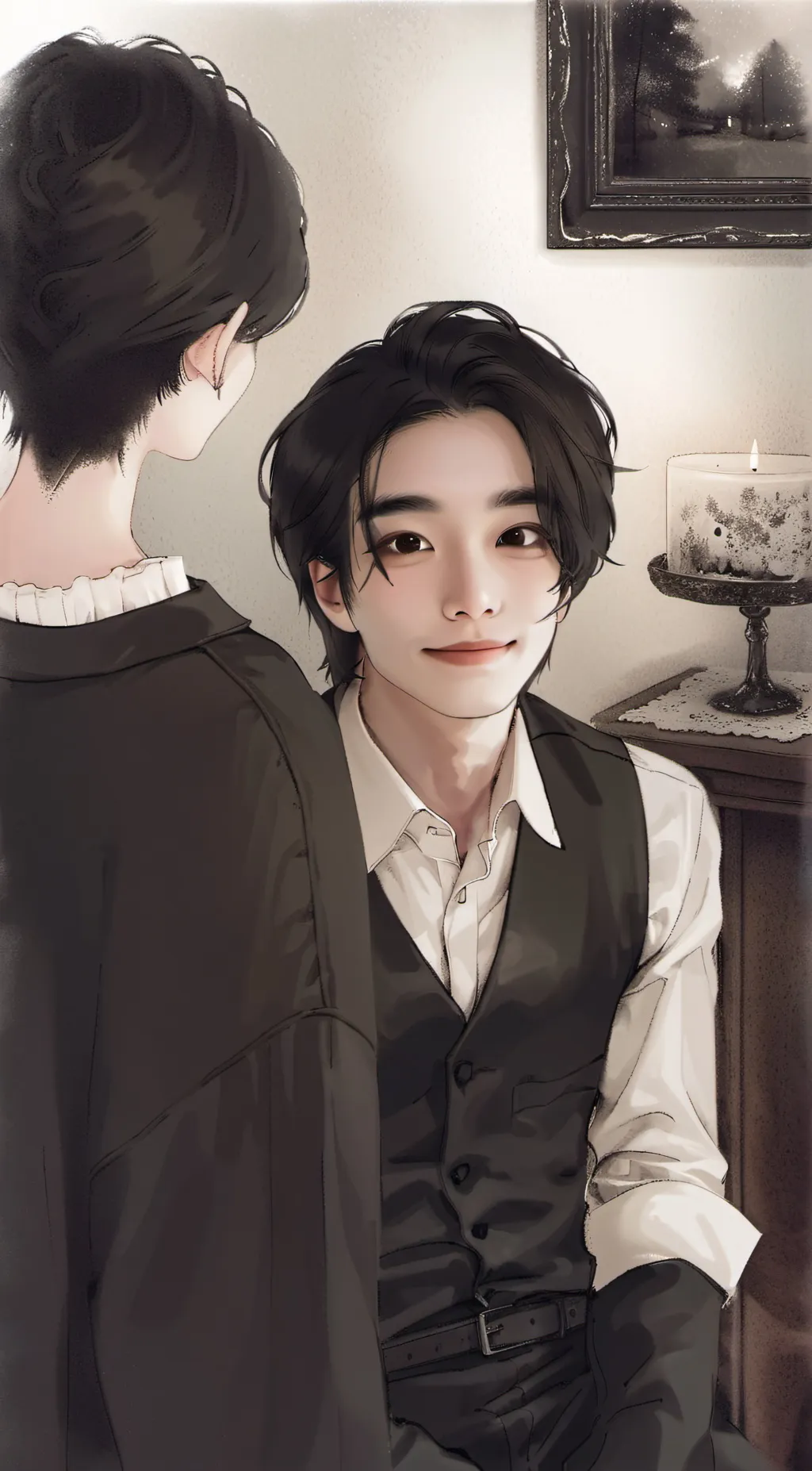 ai character: hyunjin Hwang,kpop background