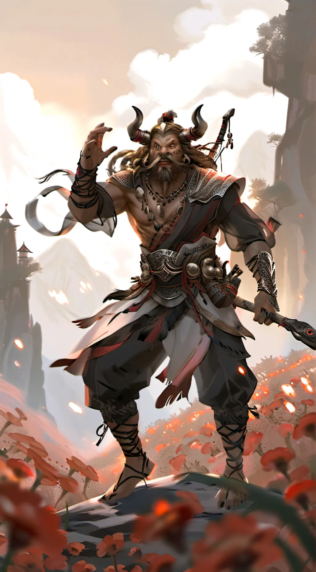 ai character: Evil Minotaur  background