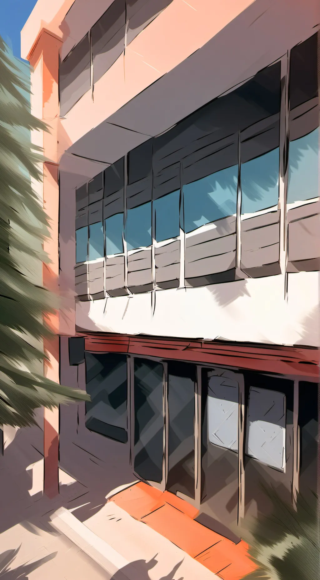 ai character: S41 highschool au background