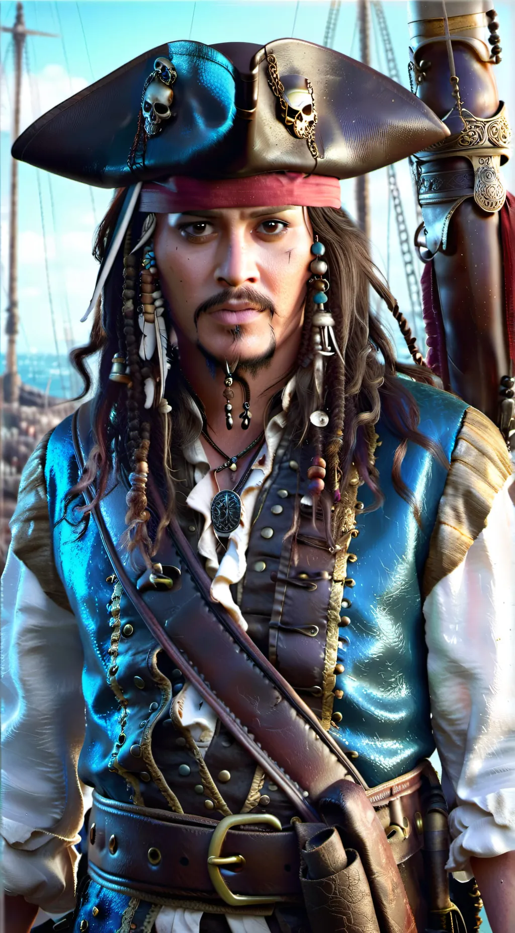 ai character: Jack Sparrow background