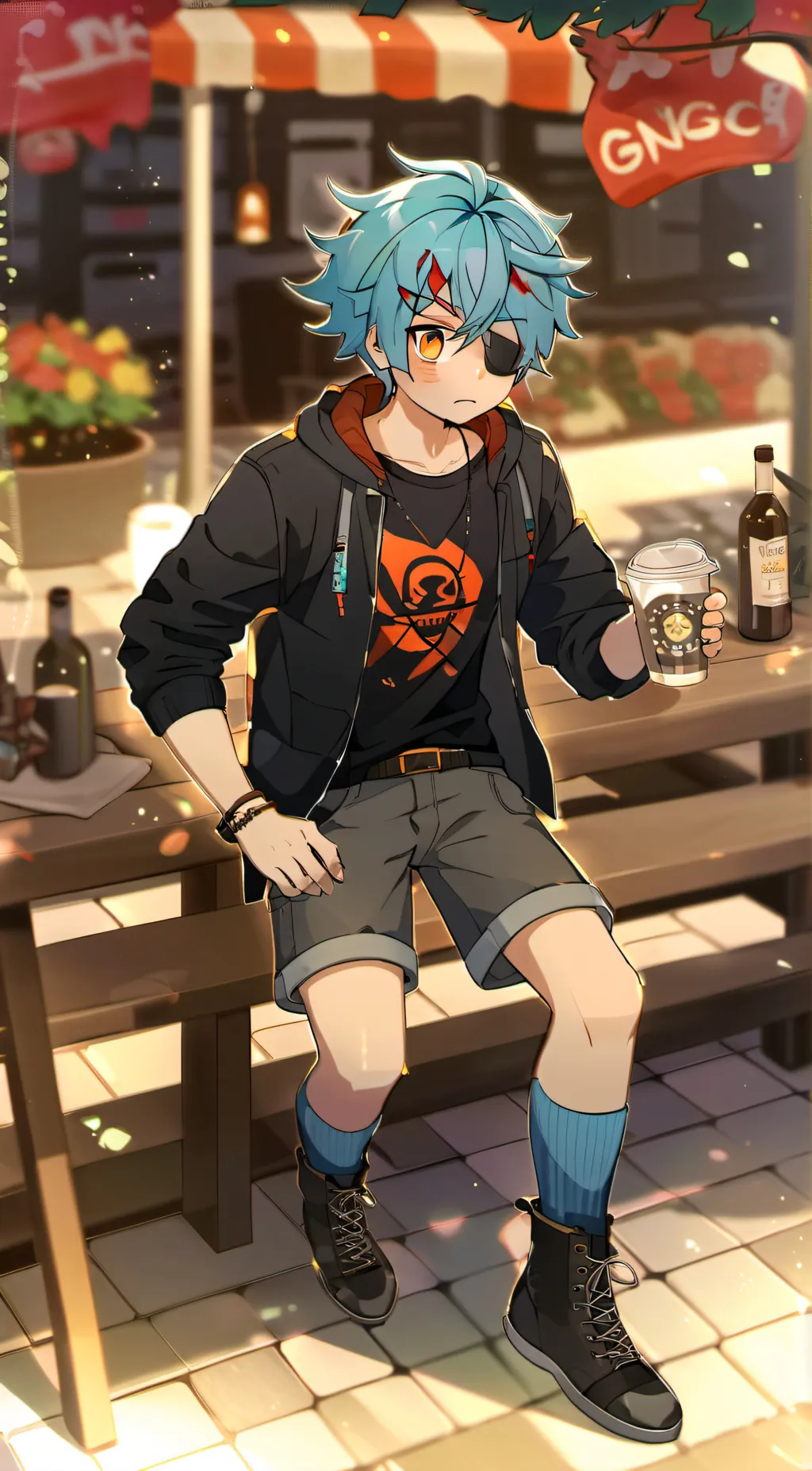 ai character: coast background