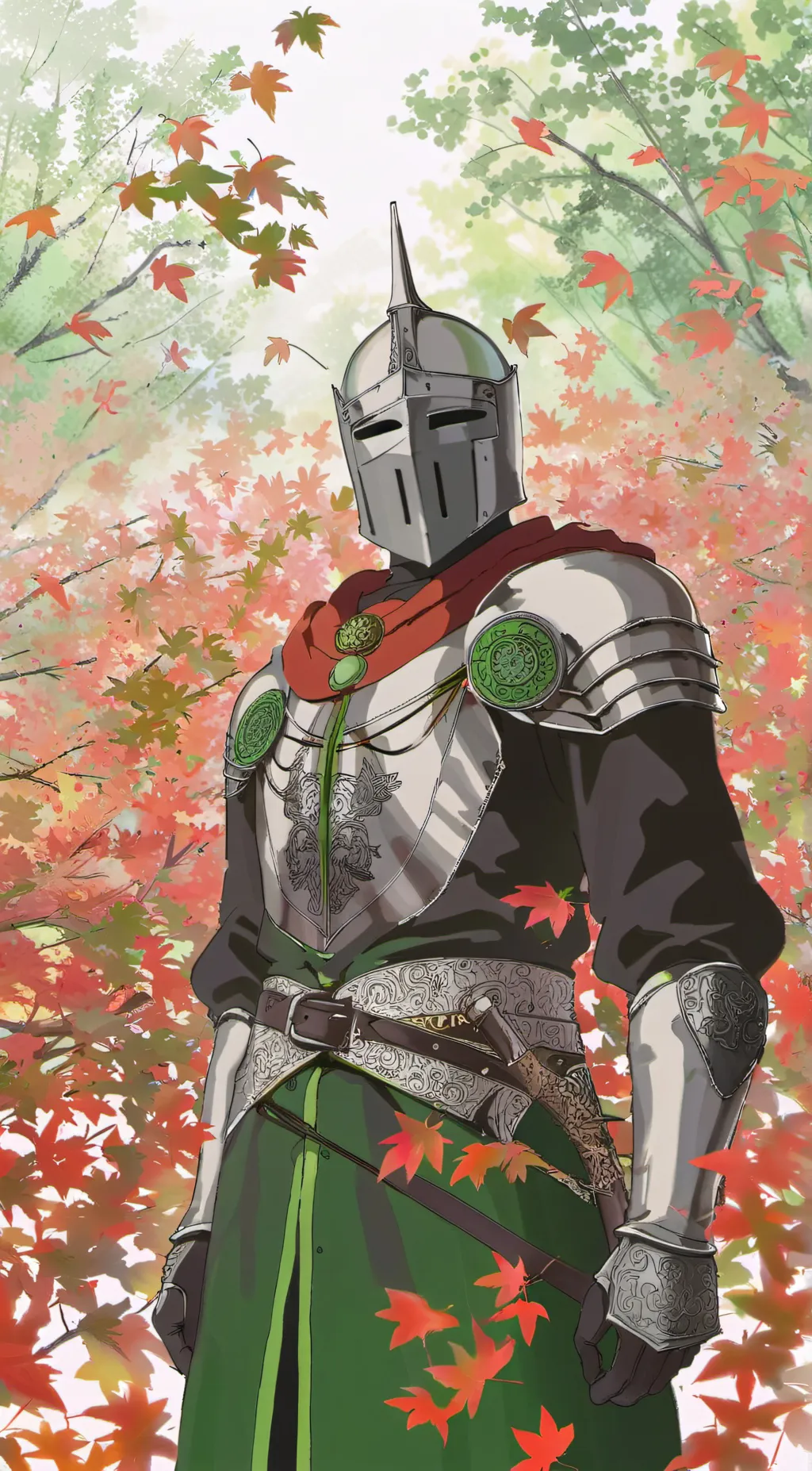 ai character: flower knight background