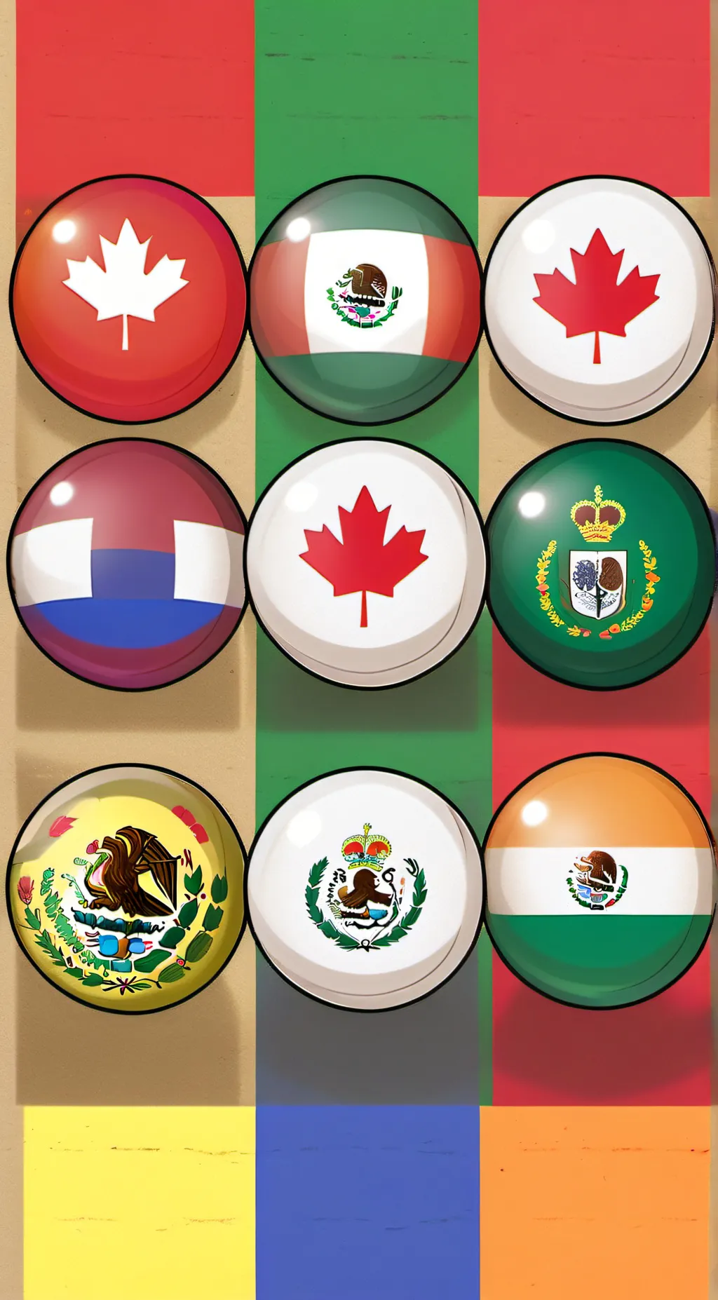 ai character: Country balls background