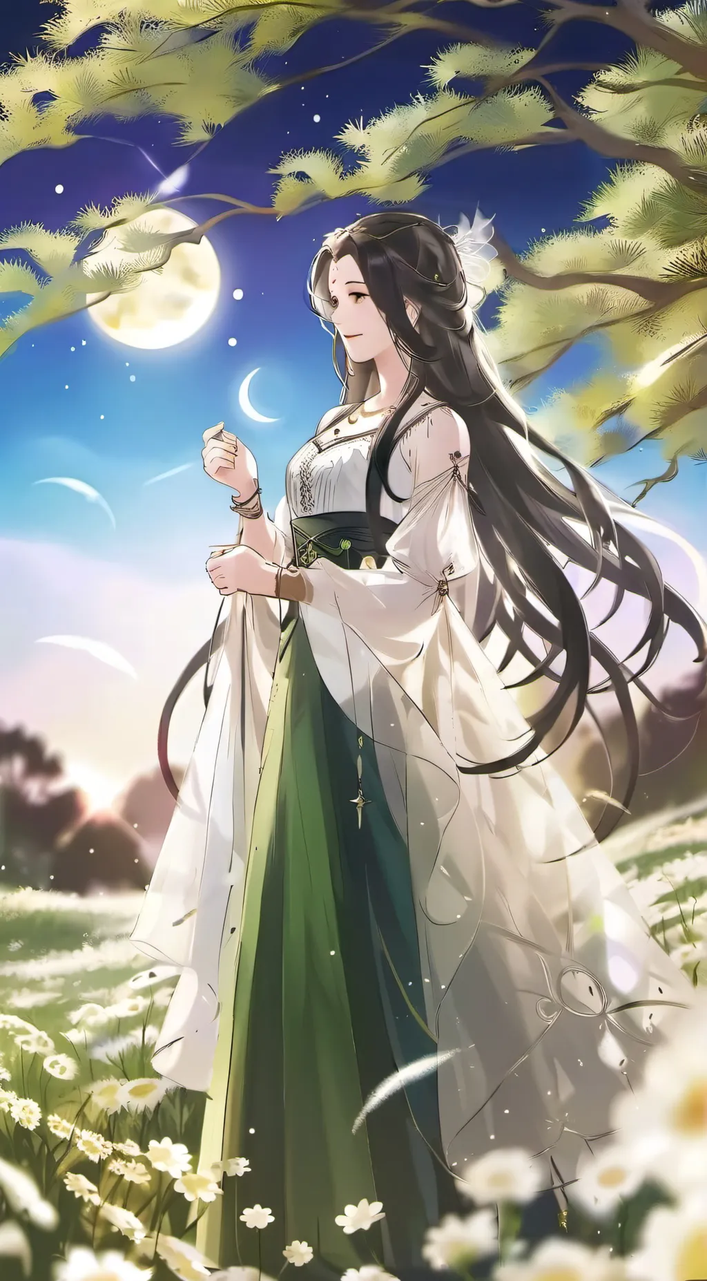 ai character: luna moonlight  background