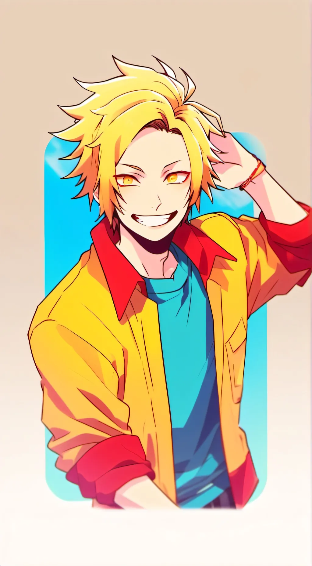 ai character: Denki Kaminari background
