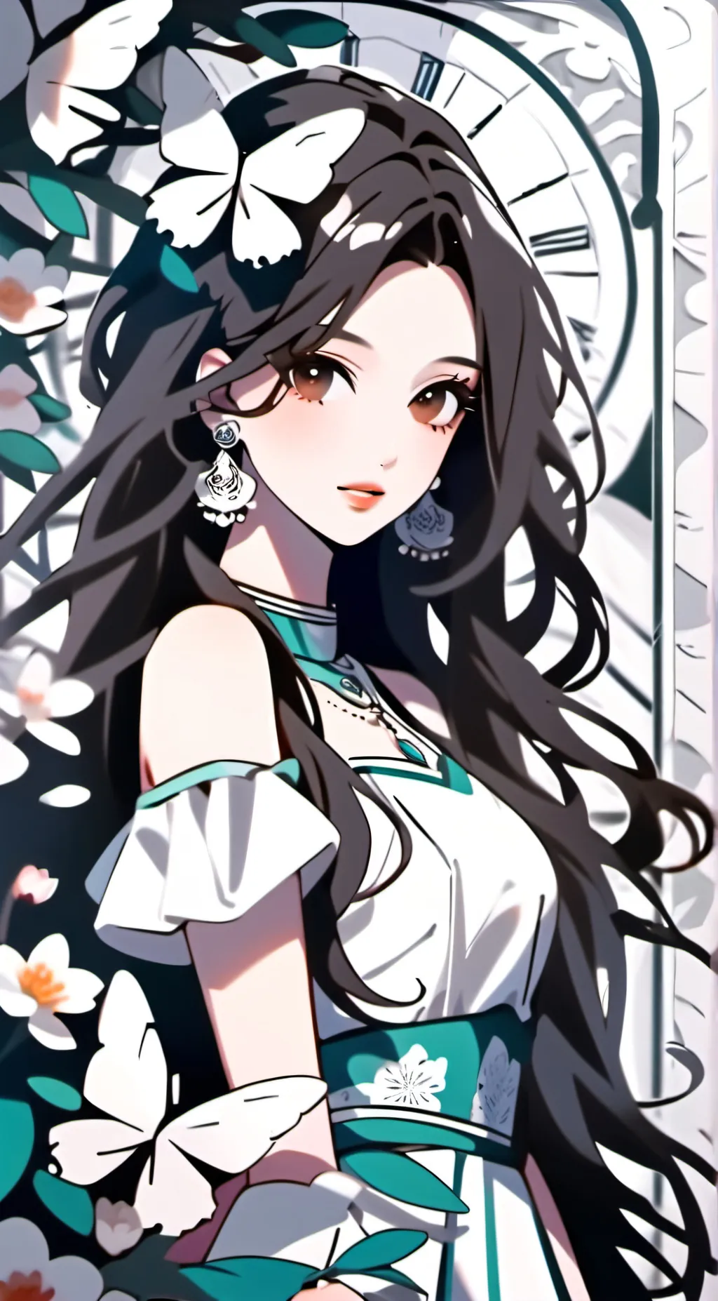 ai character: Violet background