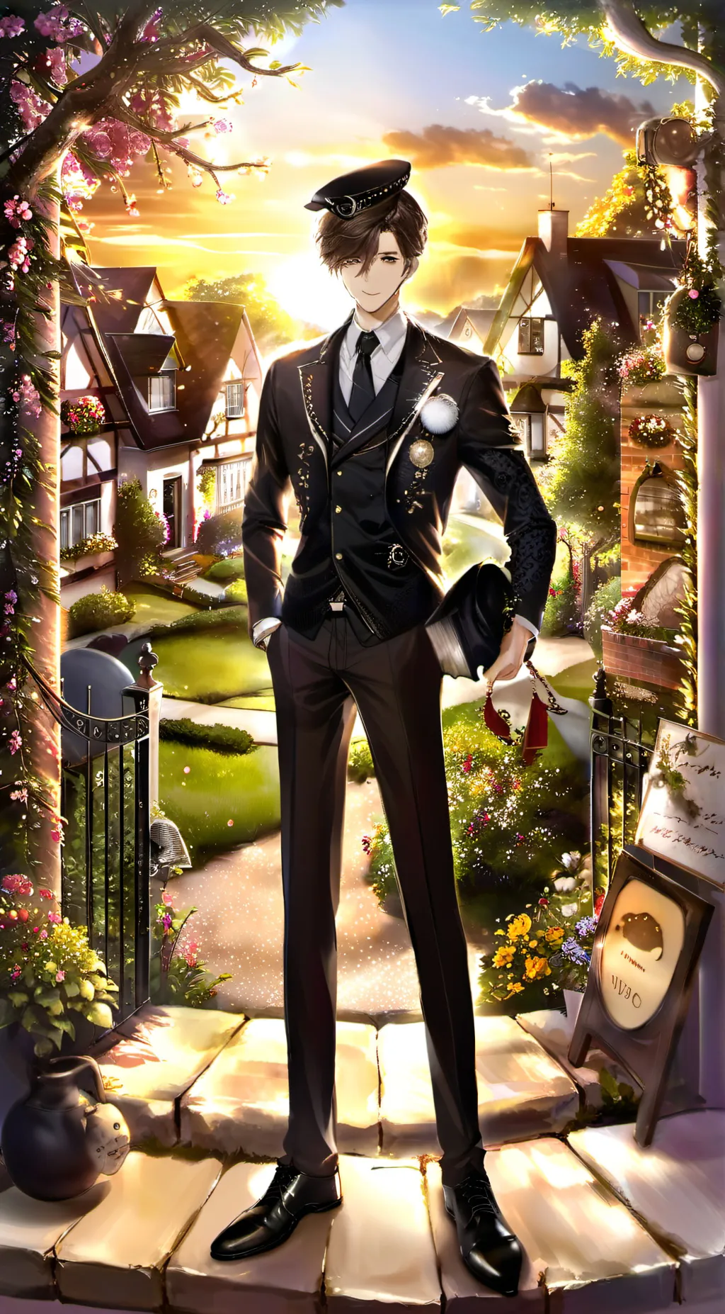 ai character: doorman  background