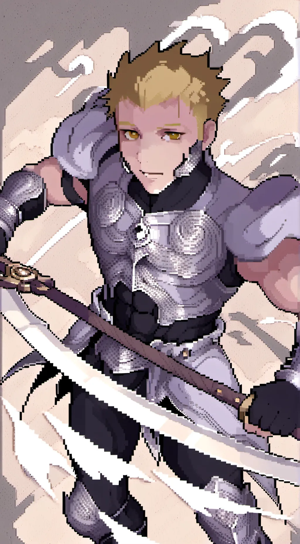 ai character: pixel boy background
