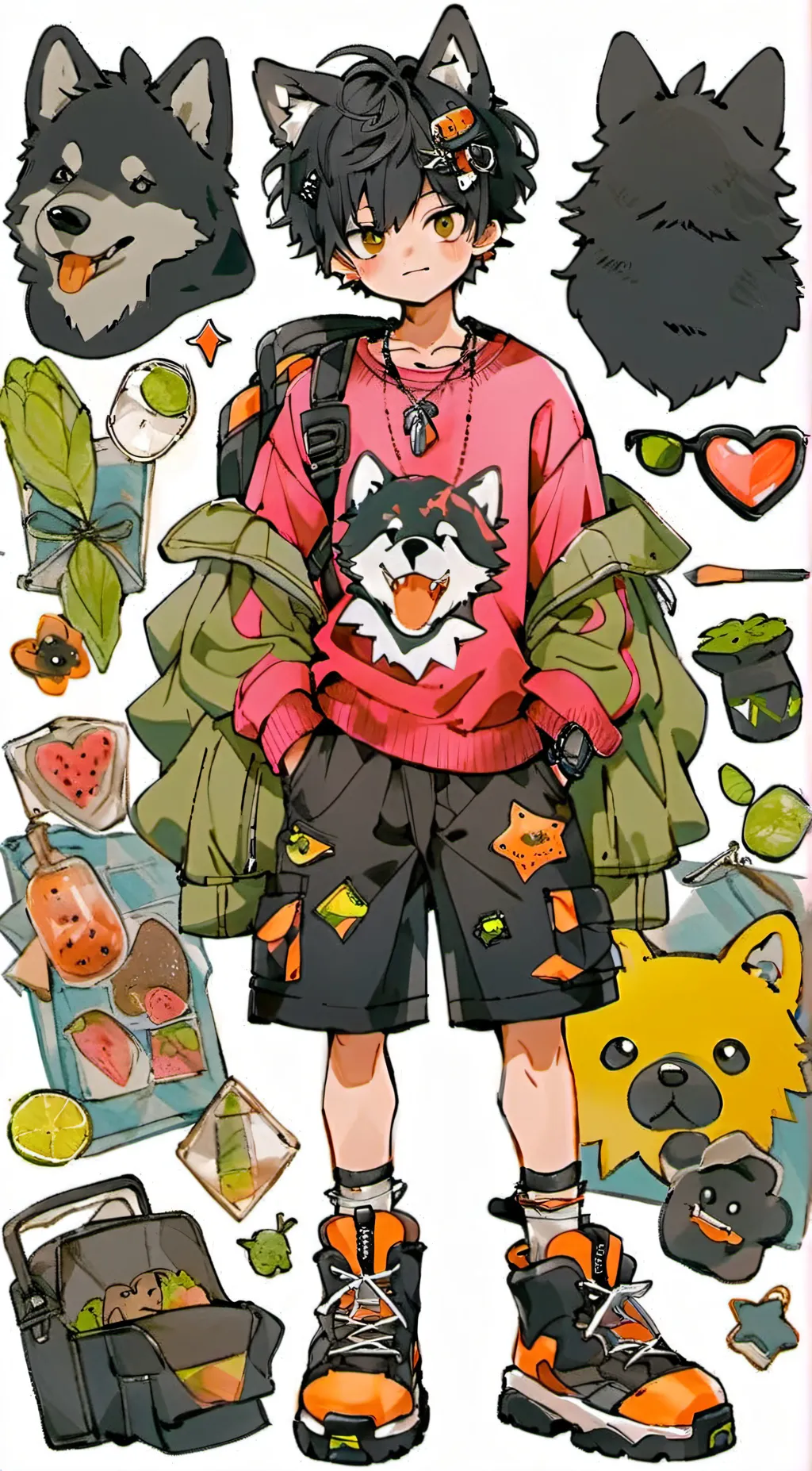 ai character: Foxy background