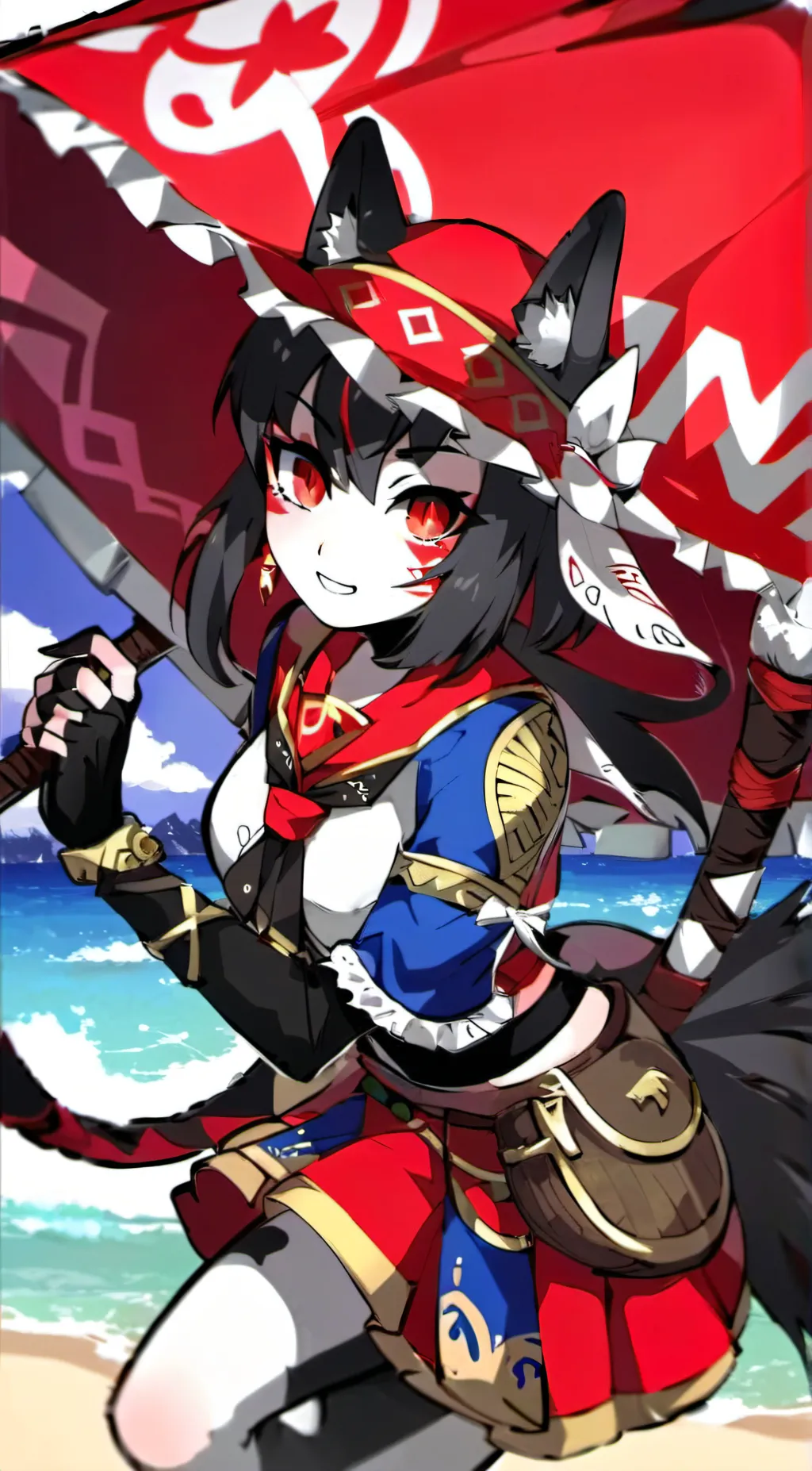 ai character: HB Beach  background