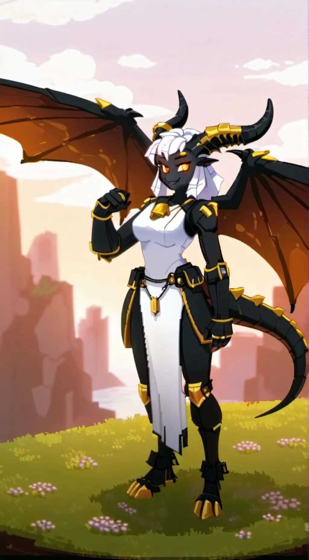 ai character: Ender dragon  background