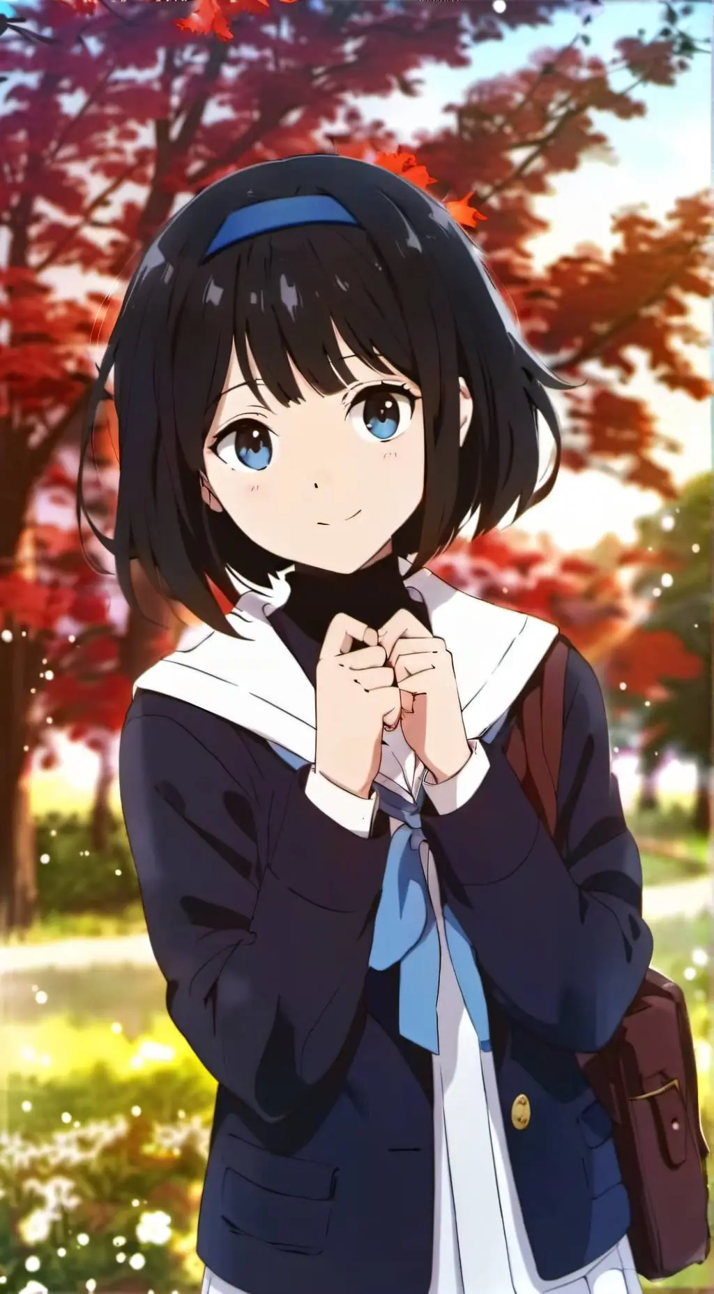 ai character: Blue background