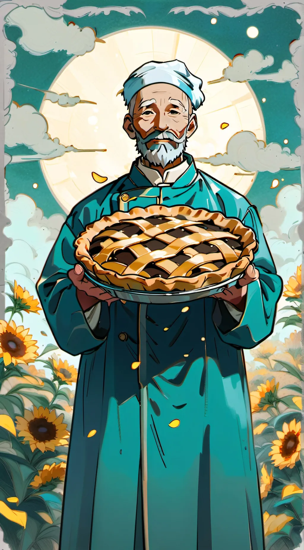 ai character: pie person background