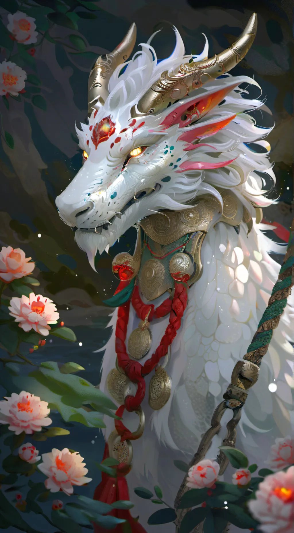 ai character: DRAGON AHHH background