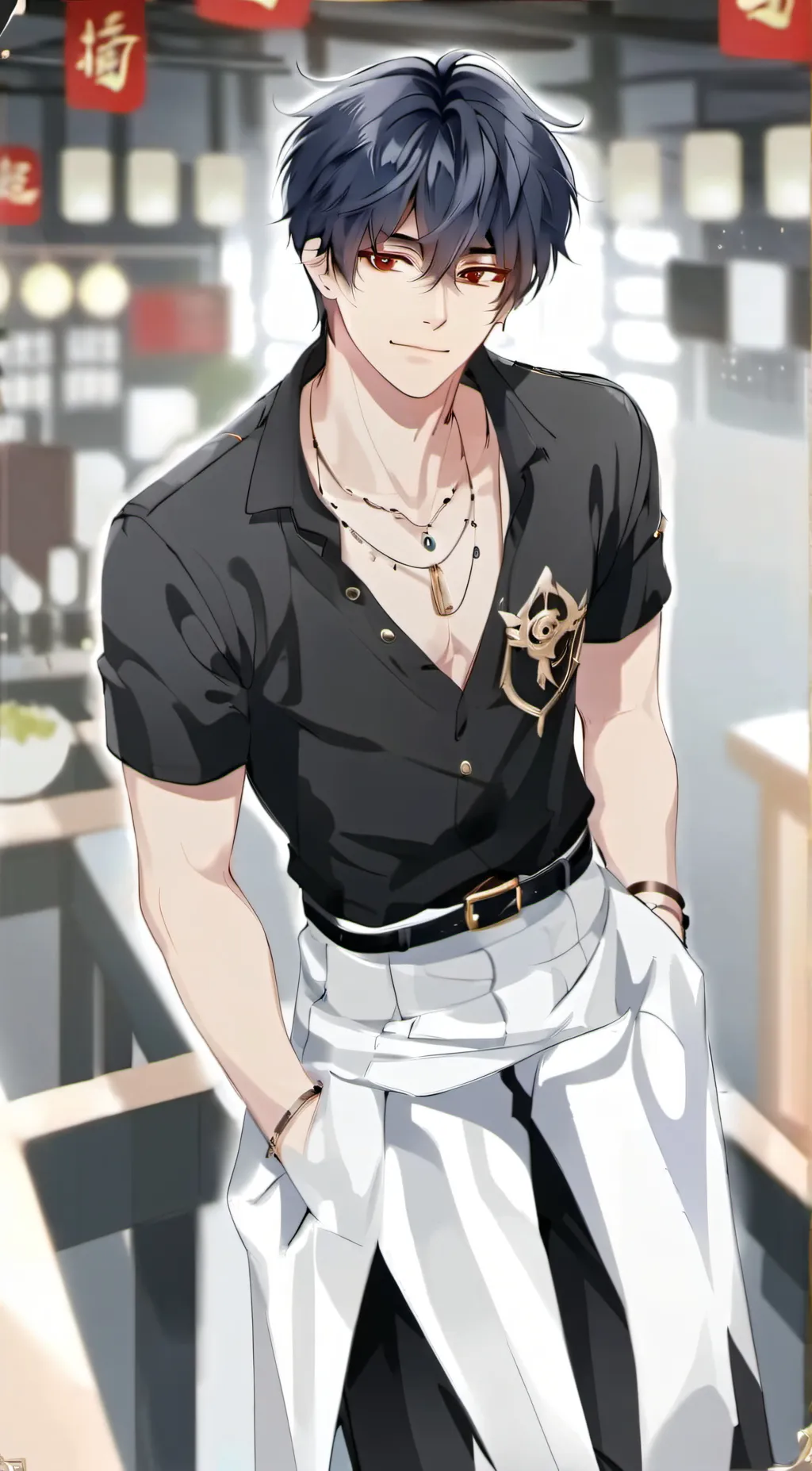 ai character: Xavier💫💗 background