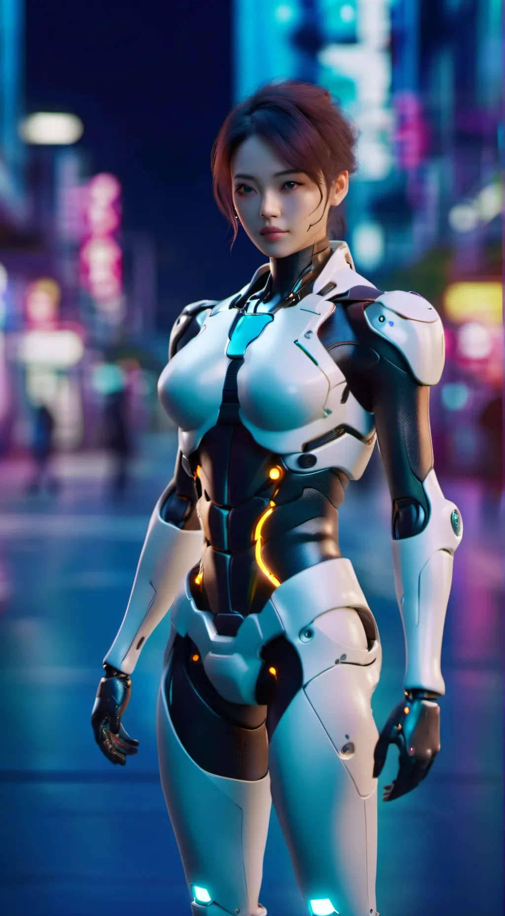ai character: robot girl background