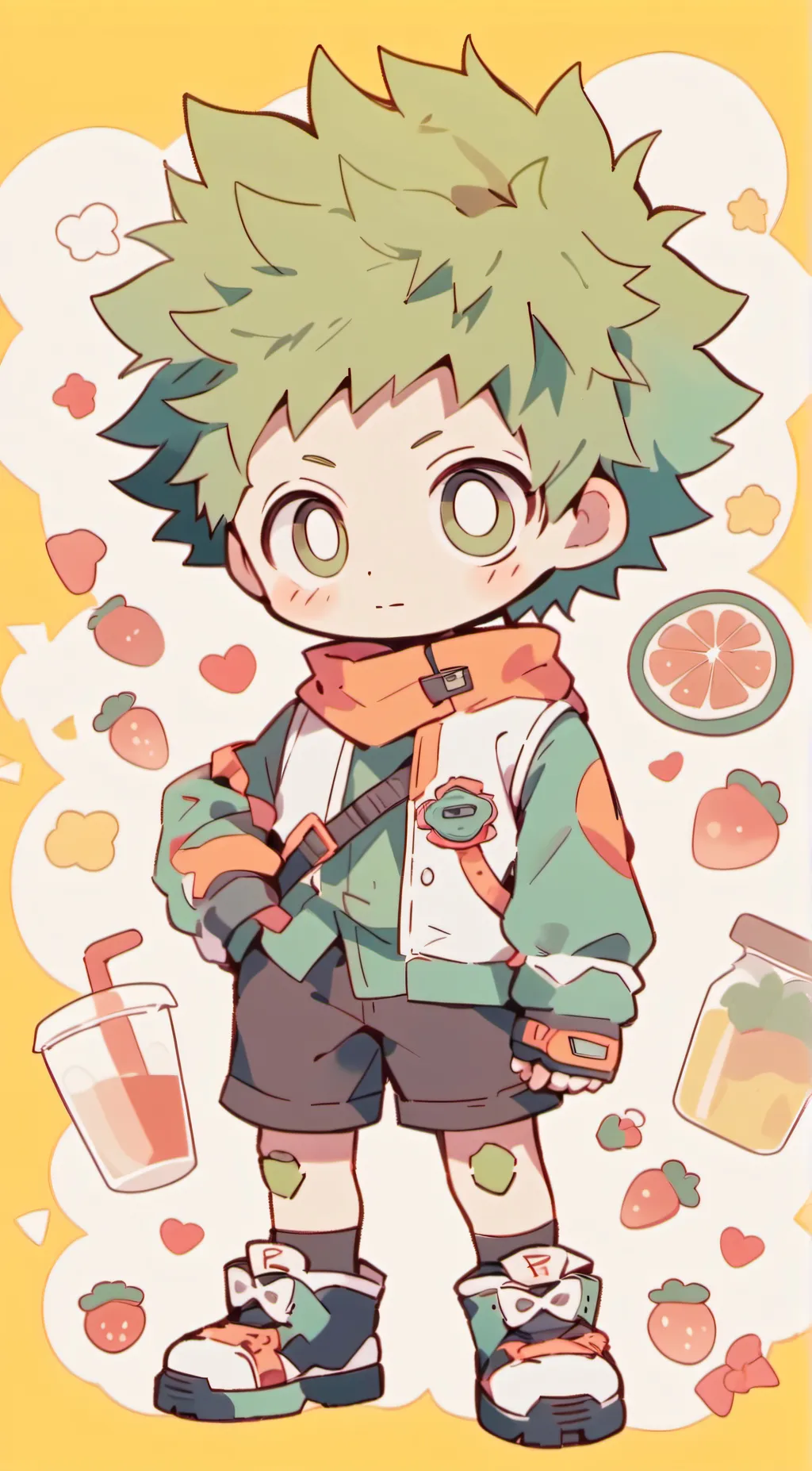 ai character: baby deku background