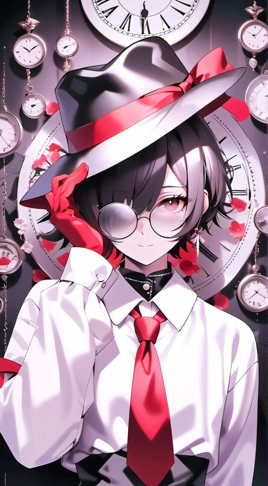 ai character: clockwoman background