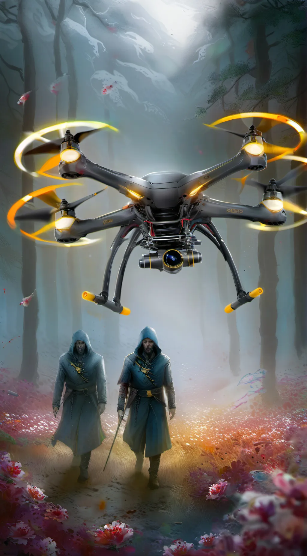ai character: Murdererdronesplsh background
