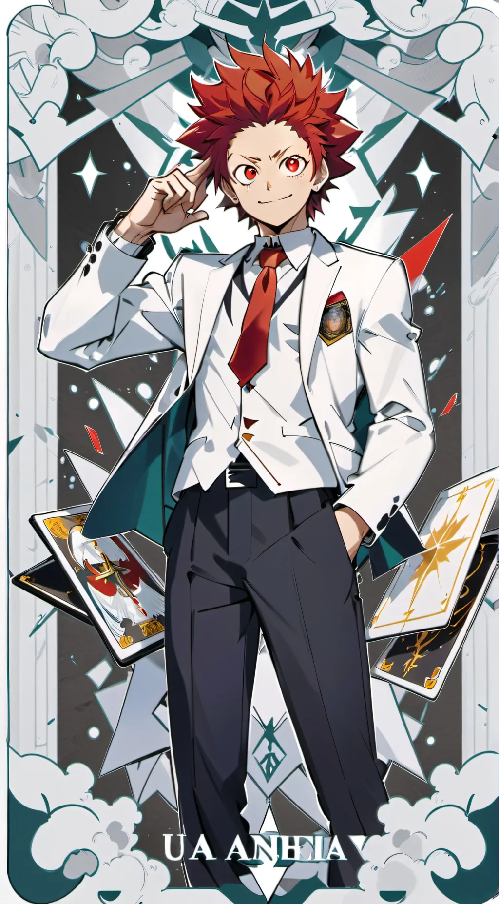 ai character: Kirishima  background