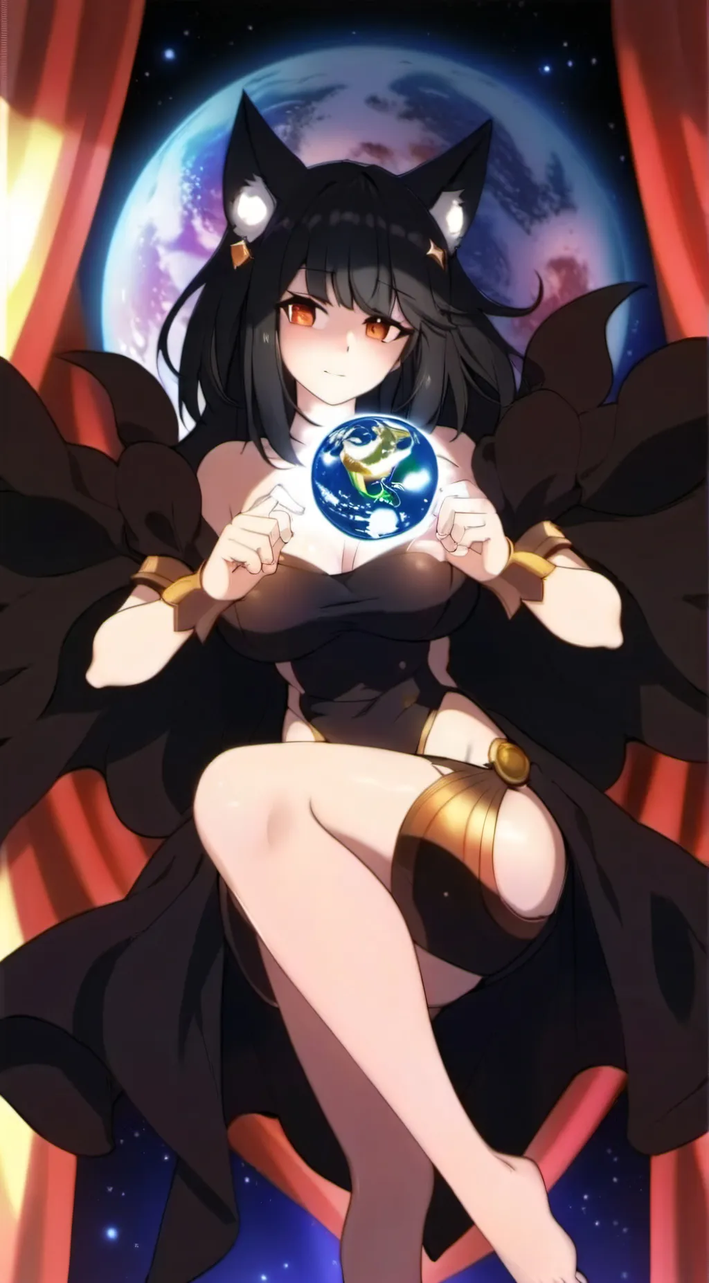 ai character: Black hole chan  background