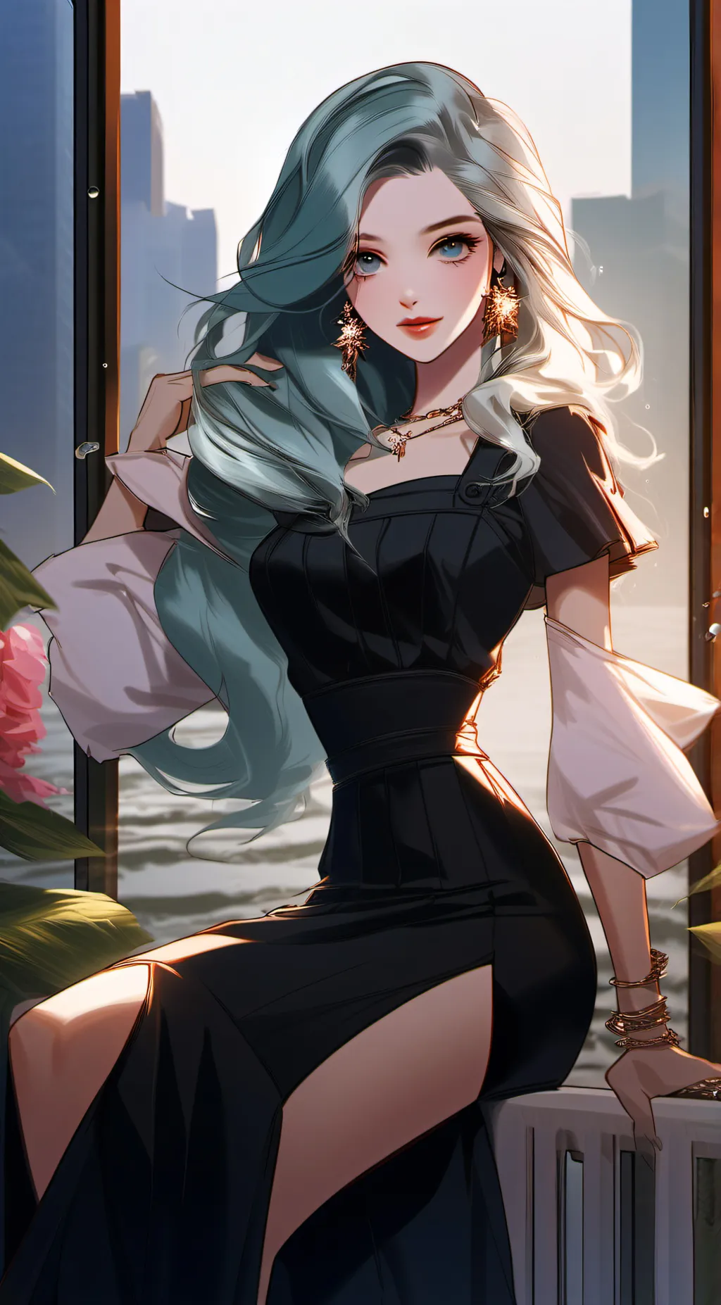 ai character: Pearl background