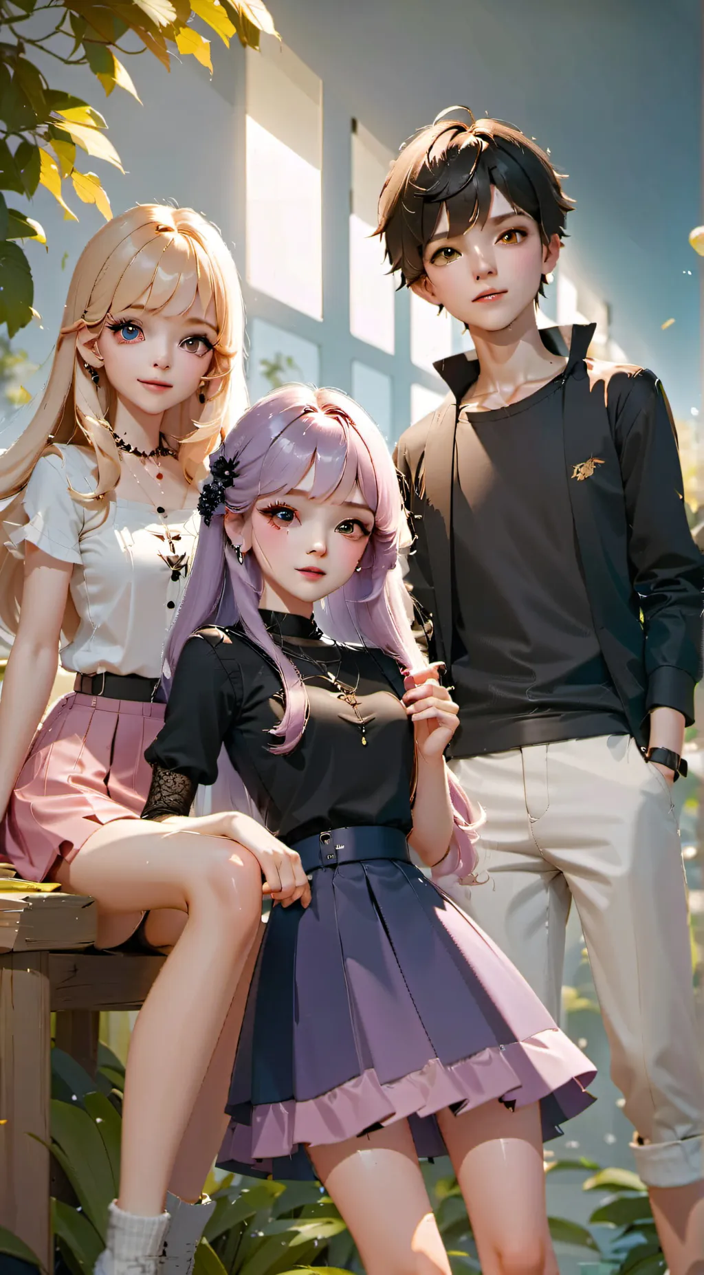 ai character: Max, Annie,Vahalla background