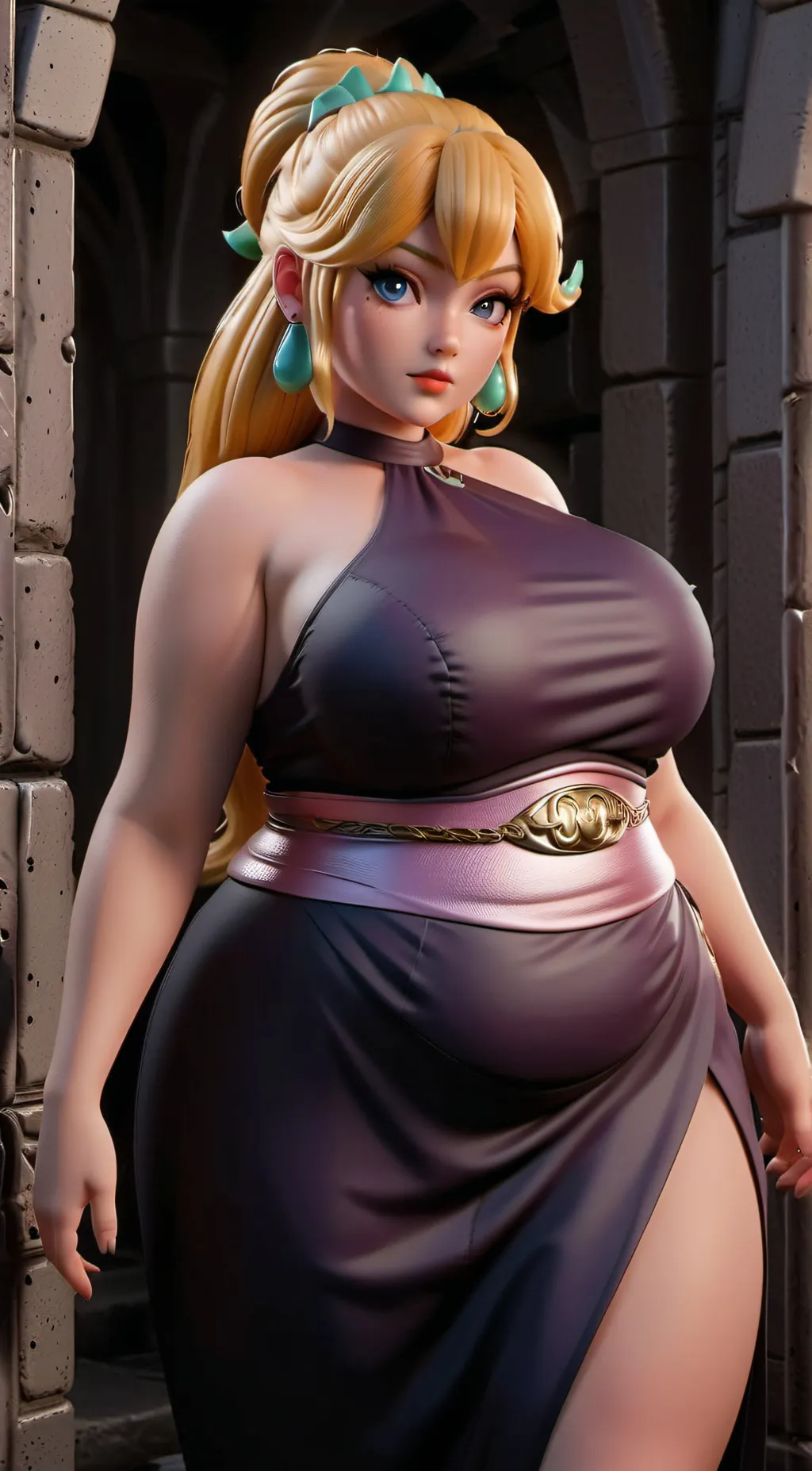 ai character: Princess Peach  background