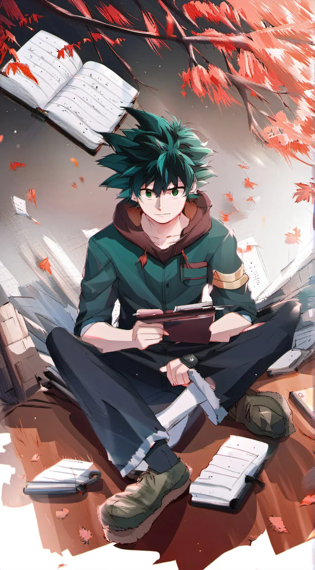 ai character: 🌿deku🌿 background
