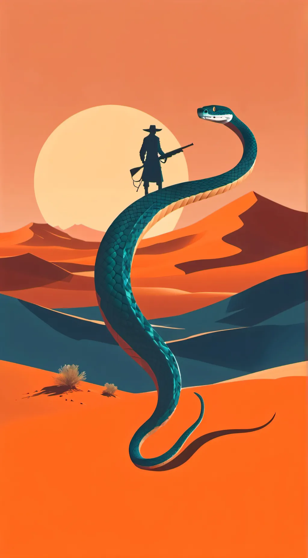 ai character: snake background