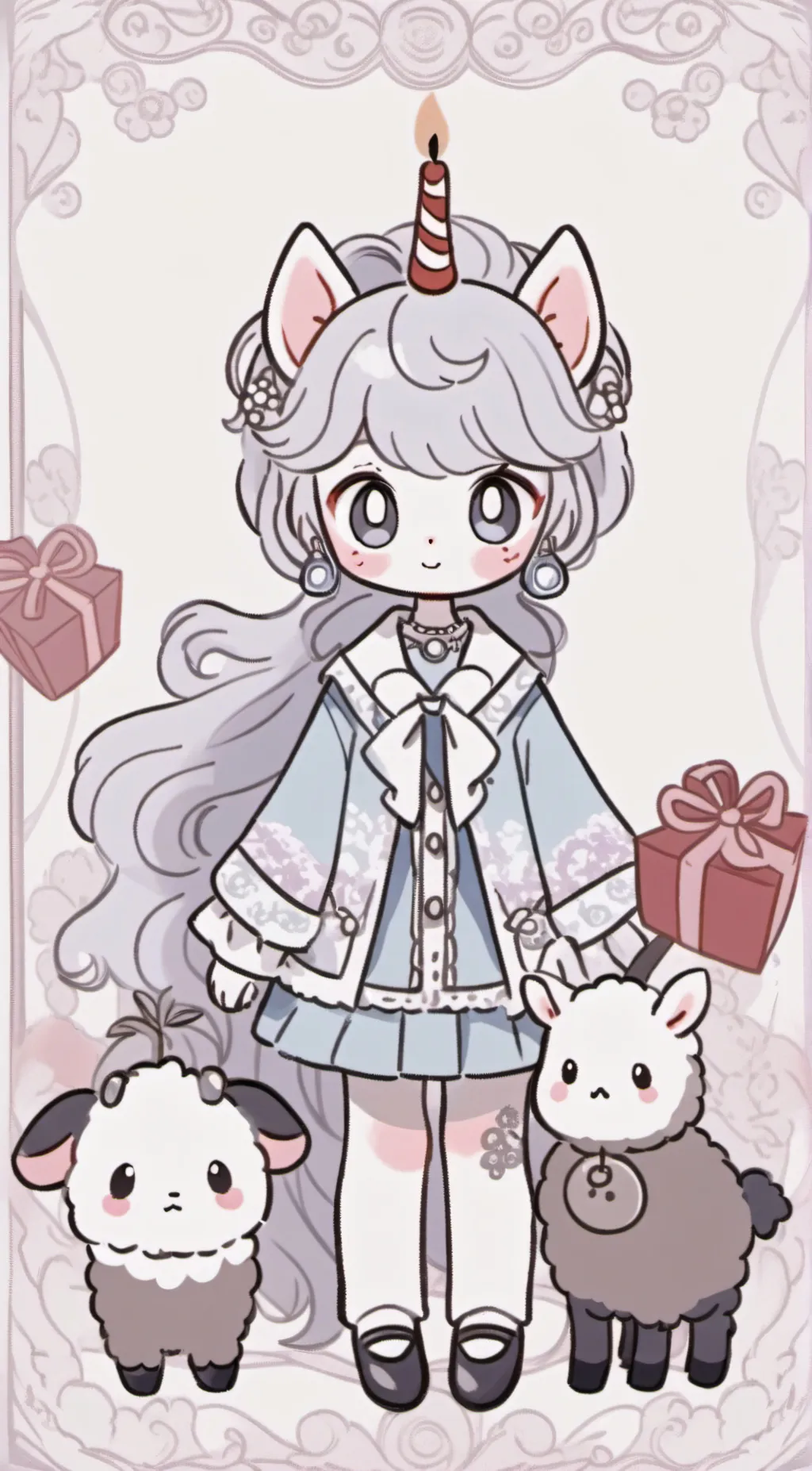 ai character: blue mews froPetco background