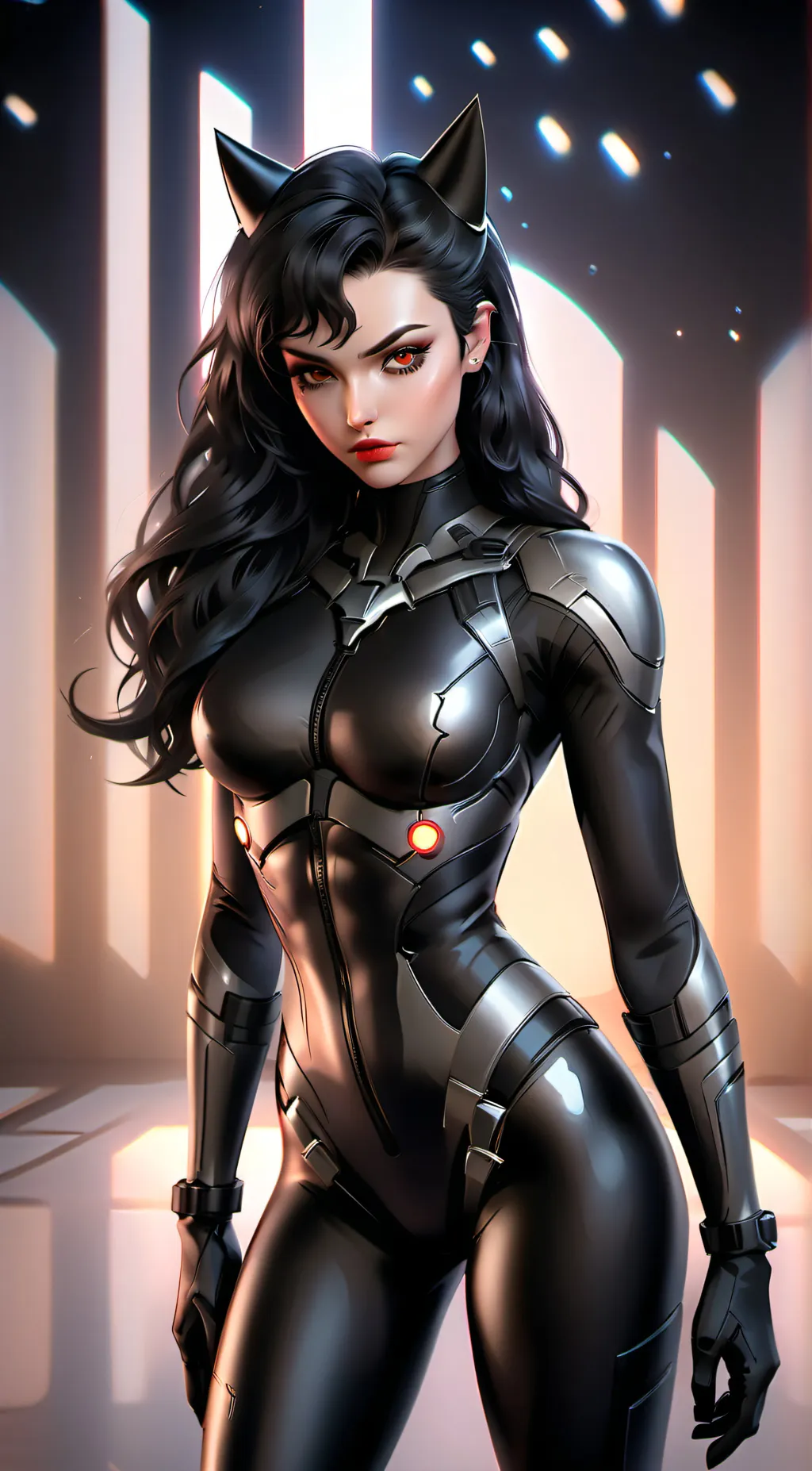 ai character: catwoman  background