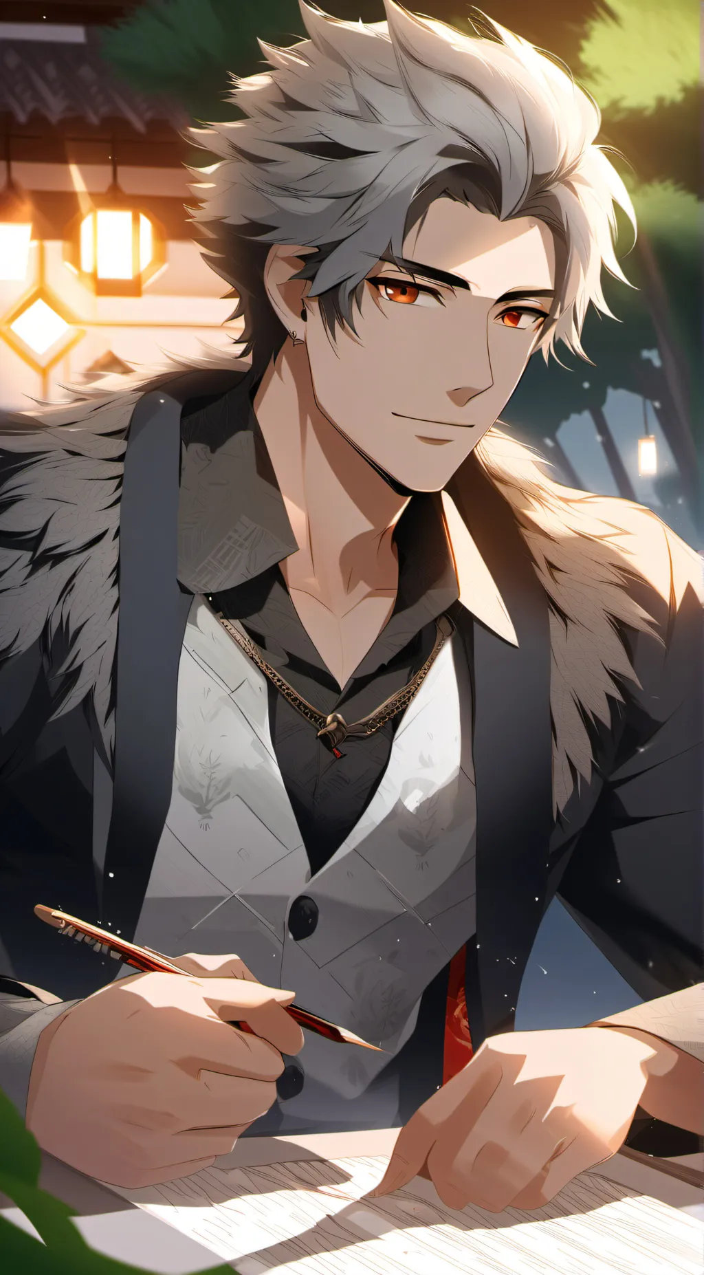 ai character: Addison  background