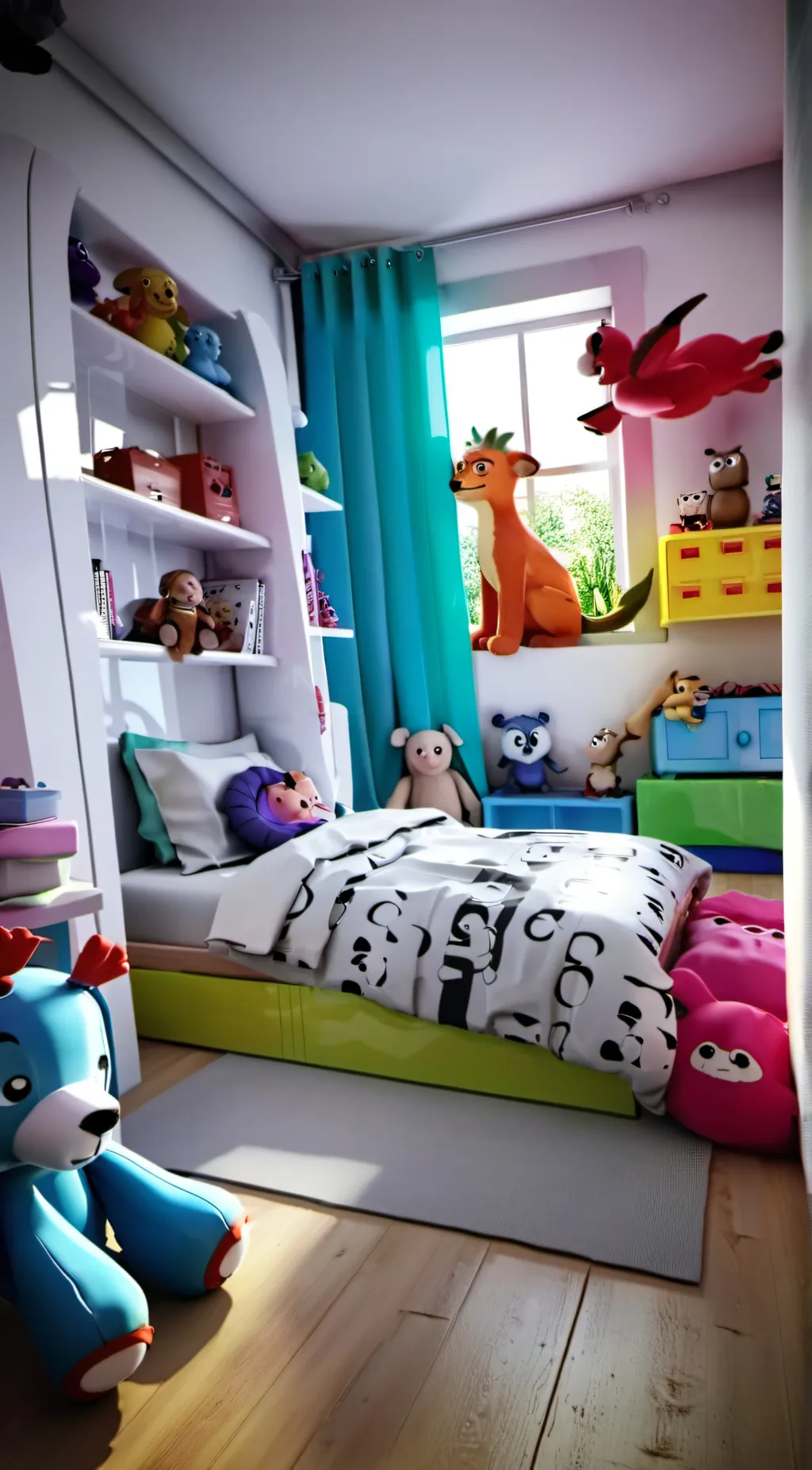 ai character: Kids bedroom background