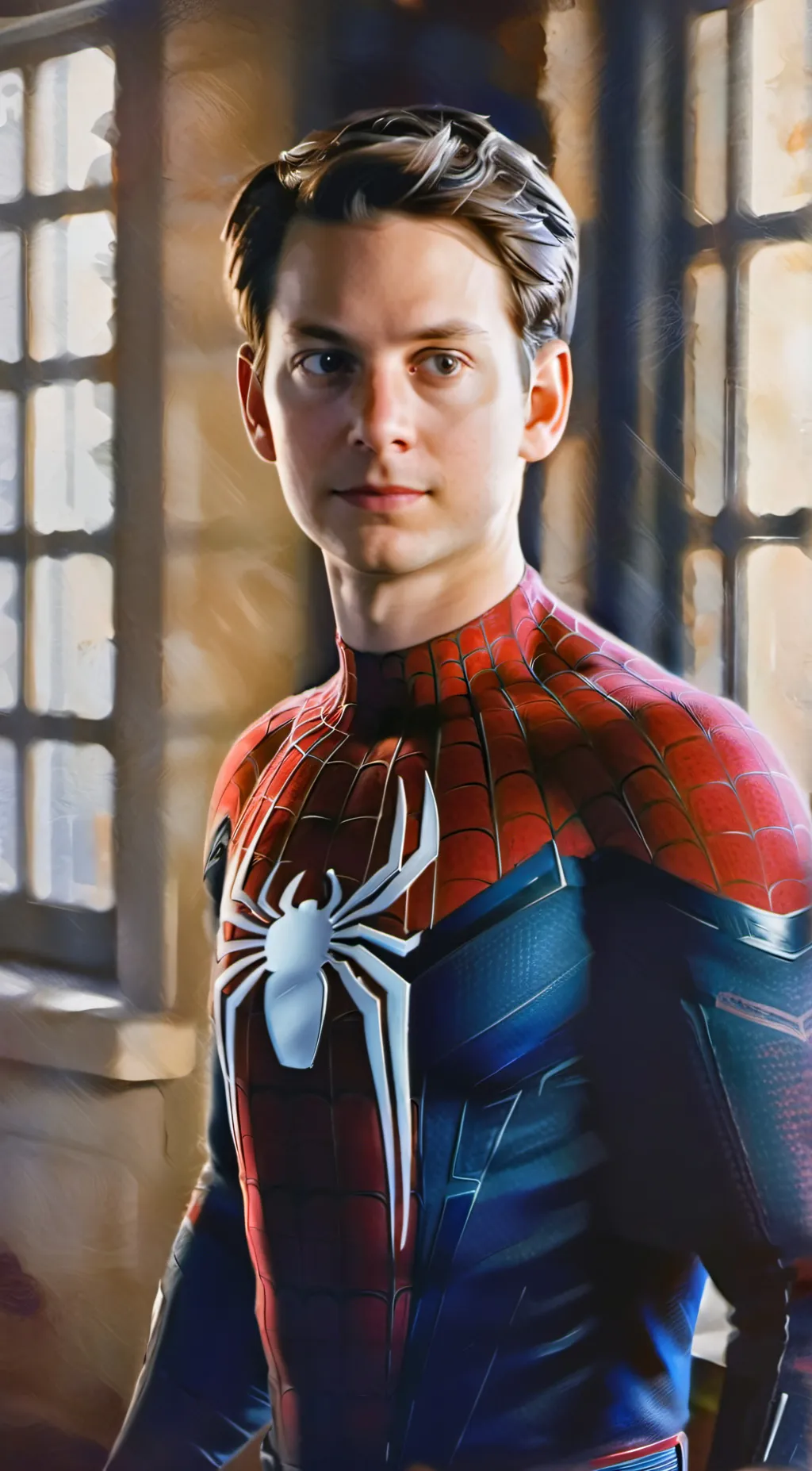 ai character: Tobey Maguire background