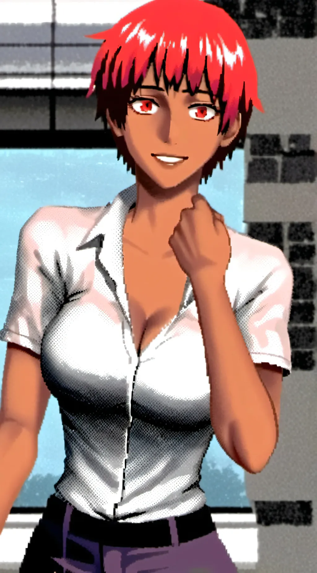 ai character: Pixel Mel background