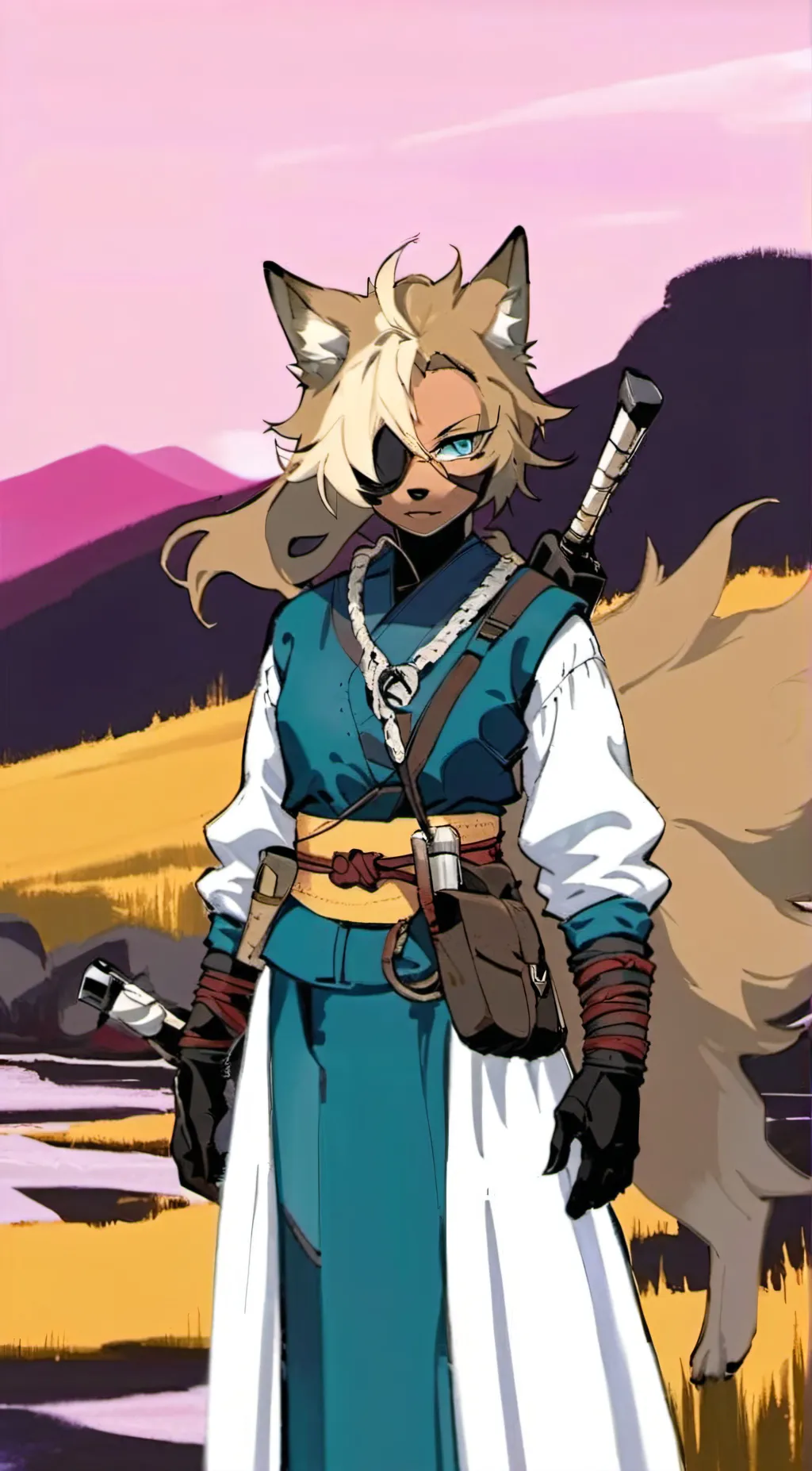 ai character: whisper the wolf  background