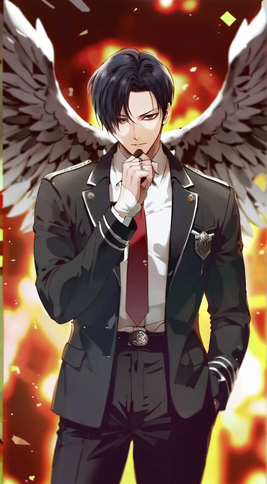ai character: Levi Ackerman. background
