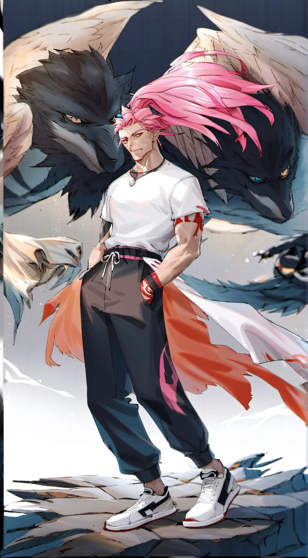 ai character: Ryomen sukuna background