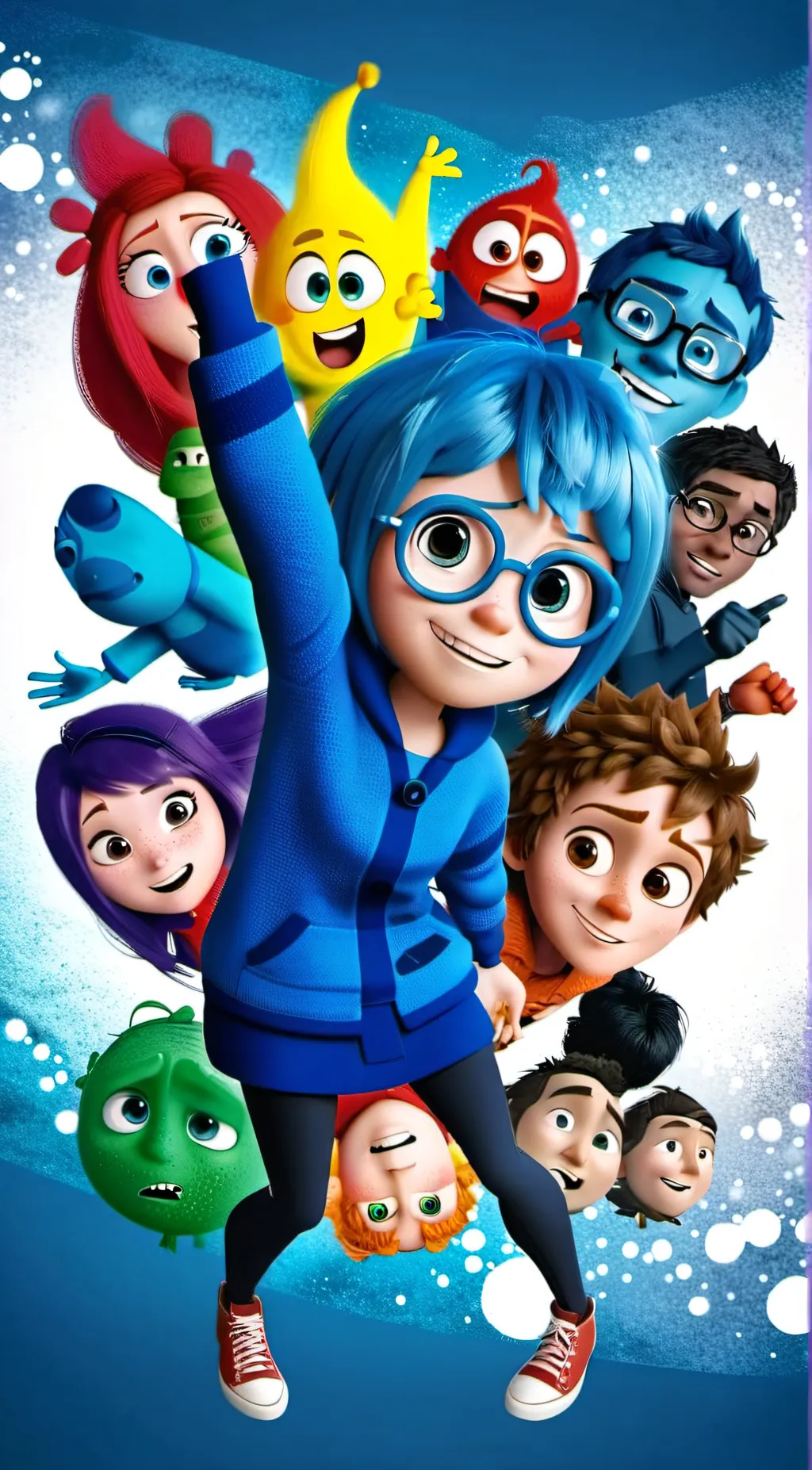 ai character: Inside out emotioa background