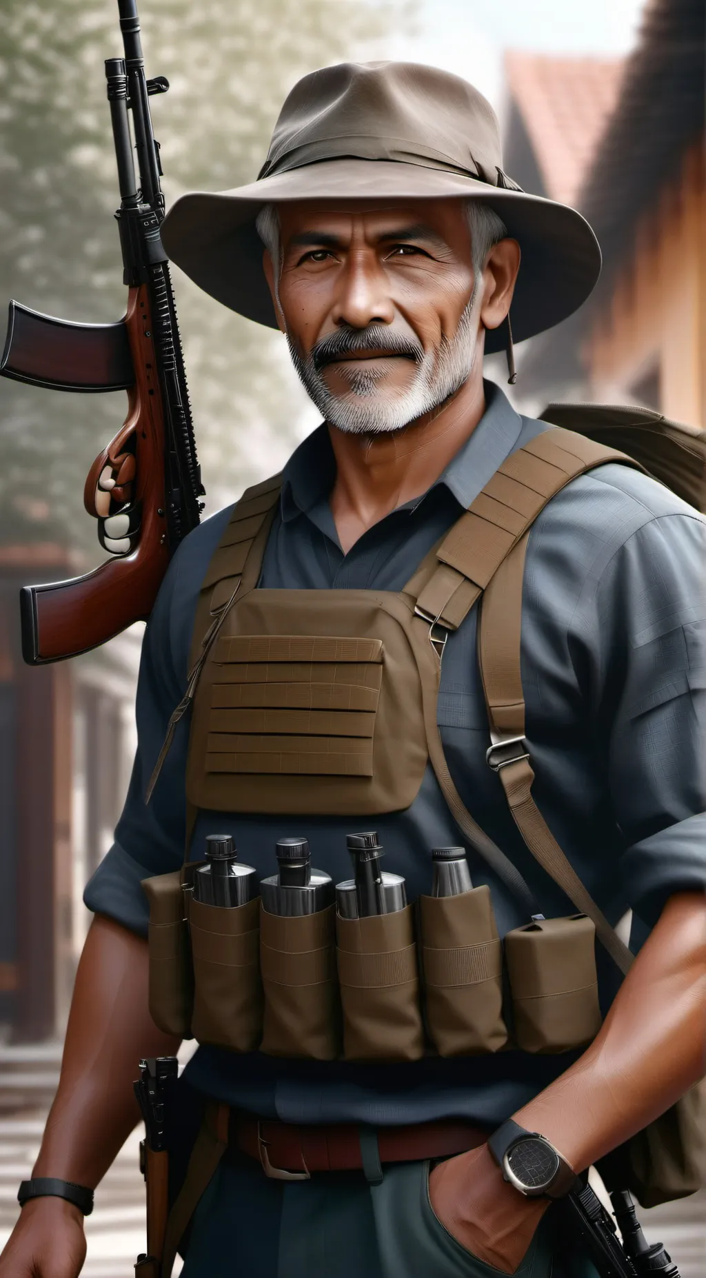ai character: John Smith.  background