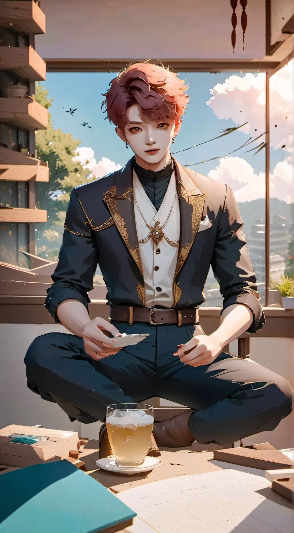 ai character: Bang Chan °° background