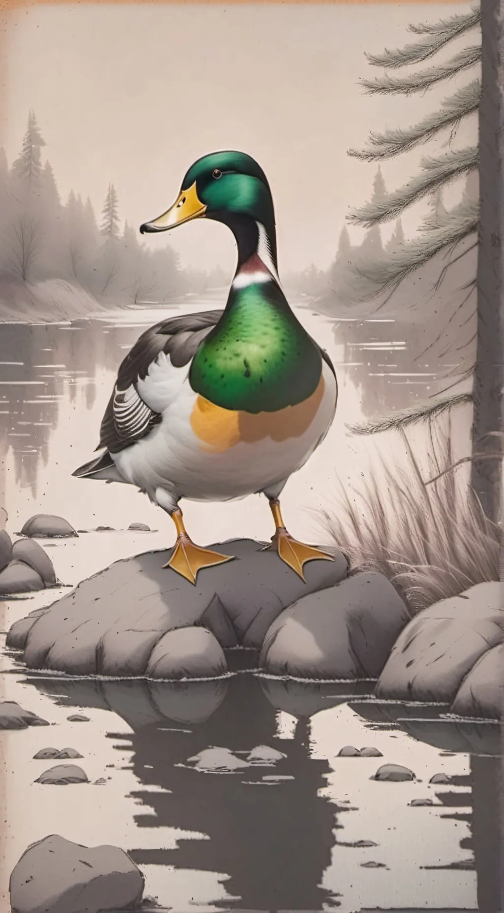 ai character: 🦆 background