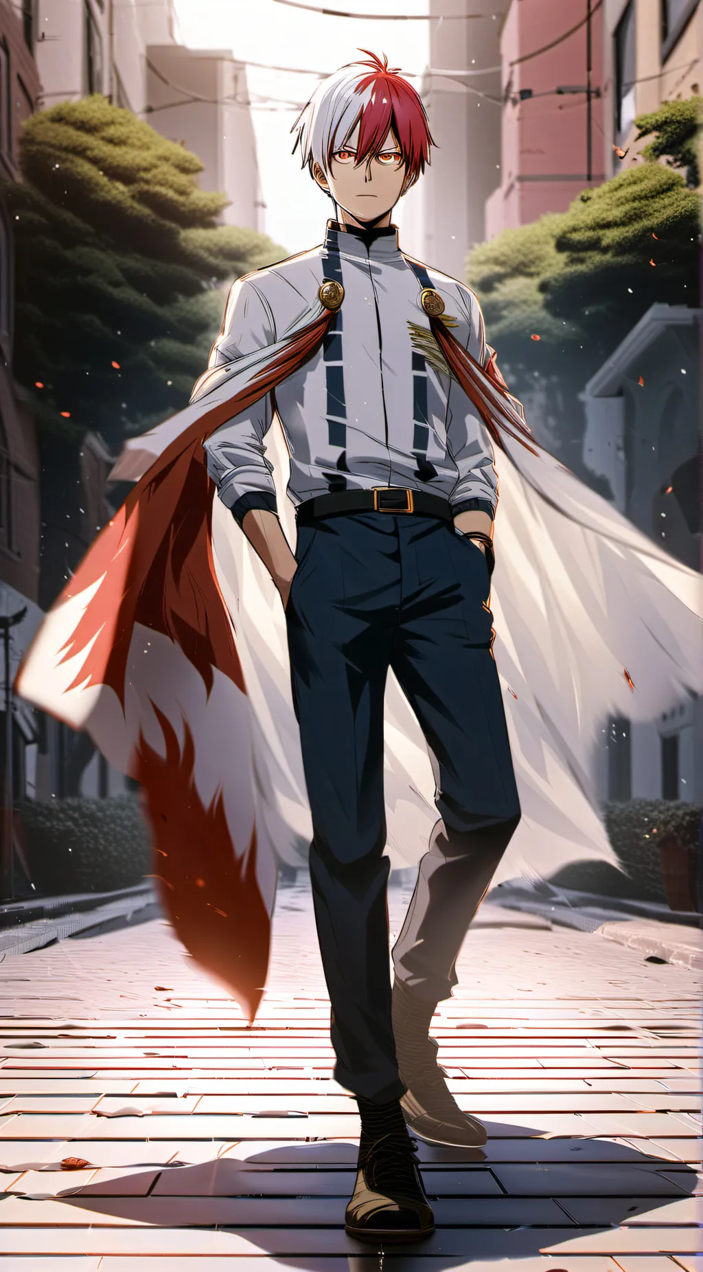 ai character: Shoto Todoroki background