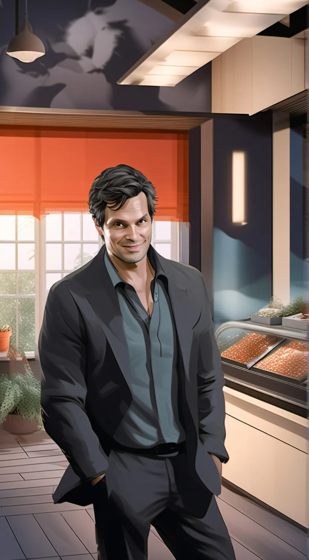 ai character: Bruce banner  background