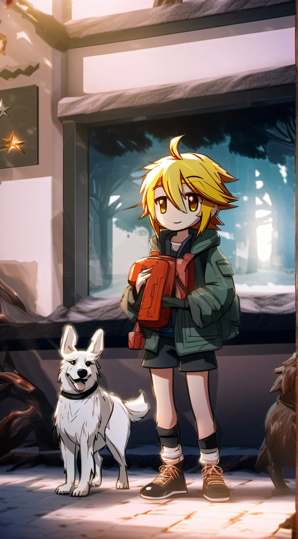 ai character: plat background